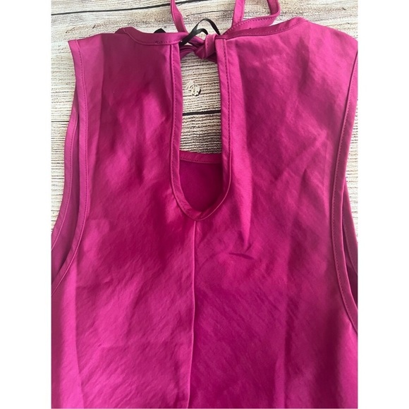 NWT House of Harlow 1960 Deep Pink Magenta/Raspberry Satin Bias Cut Dress - Picture 8 of 12